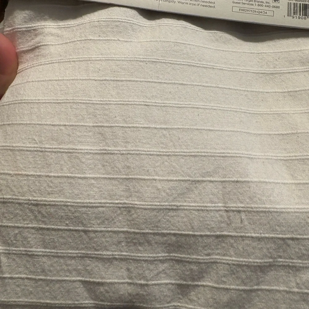 Threshold White Shower Curtains 100% Cotton NWT